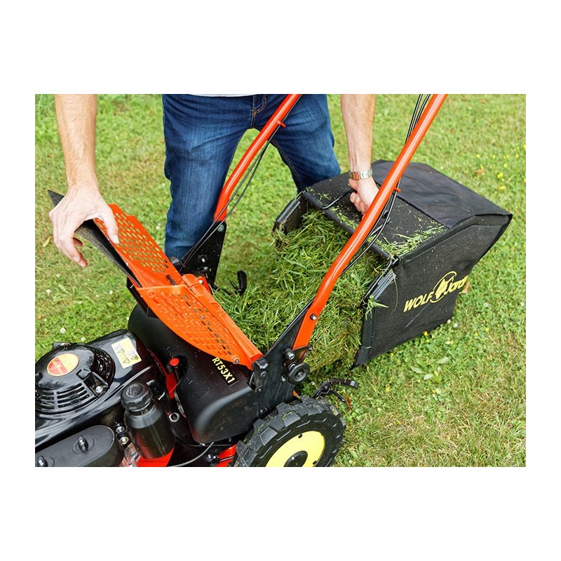 Walk-behind lawn mower - PRO - RT53K3 - OUTILS WOLF - gasoline / collecting  / for sloped terrain