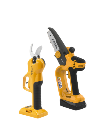 Sécateur + tronçonneuse batterie Stiga SP 100E - BEAUCAMP MOTOCULTURE