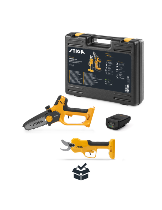 Sécateur + tronçonneuse batterie Stiga SP 100E - BEAUCAMP MOTOCULTURE